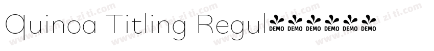 Quinoa Titling Regul字体转换